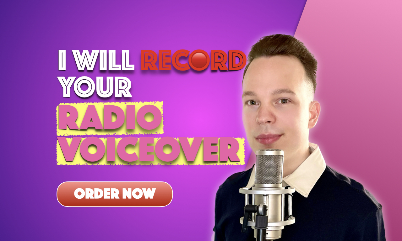 Produkt-Foto, welches eine Dienstleistung von Amadeus Banerjee beschreibt: I will record your radio voiceover - order now